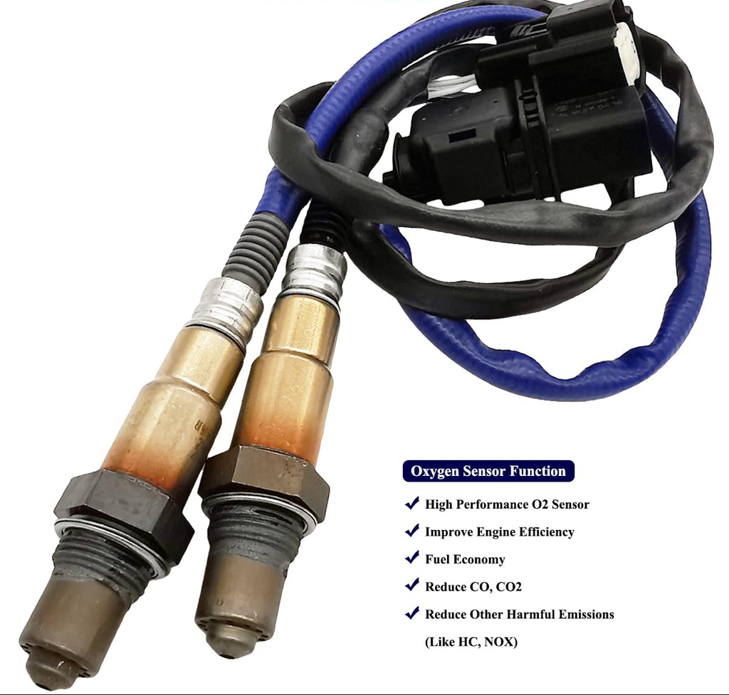 2Pcs Air Fuel Ratio & O2 Sensor for Ford Focus Fusion 1.6L 2.0L - 8F9Z-9F472-H CV6Z-9G444-A