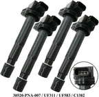 4Pcs Ignition Coils for Acura RSX Honda Accord Civic CR-V Element 2.0L 2.4L (2002-2011) | 099700-070 30520-PNA-007