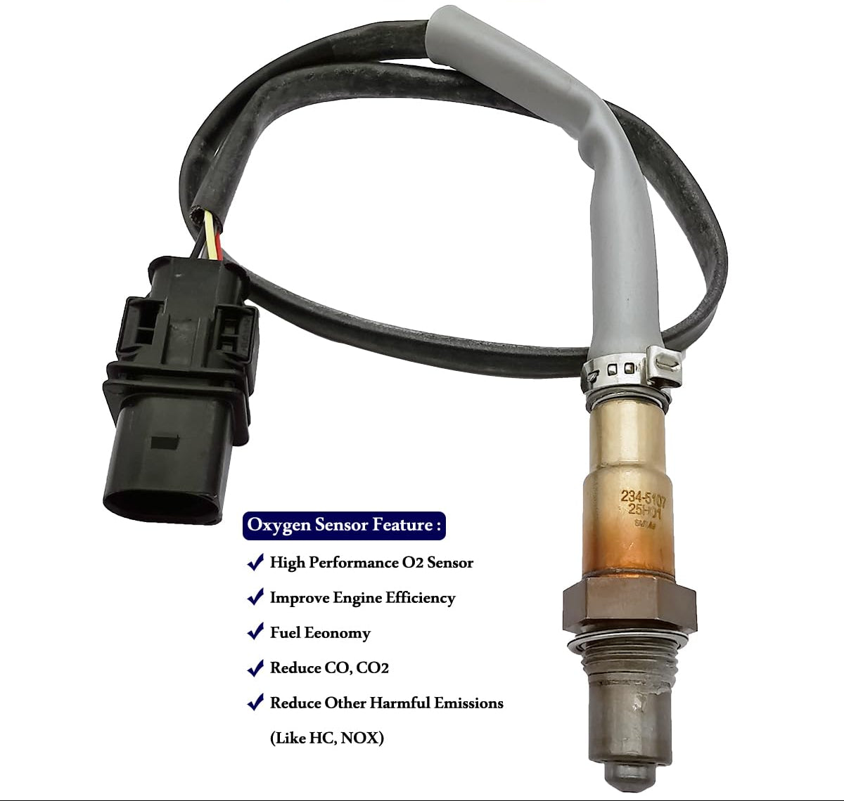 2Pcs Oxygen Sensor Upstream & Downstream for VW GTI Jetta 2.0T (2006-2009) 234-5107 234-4754