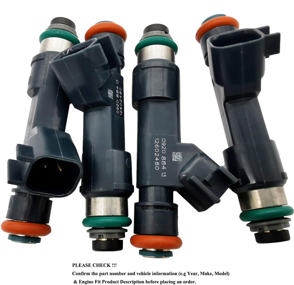 4Pcs Fuel Injector Set for Chevy Malibu Cobalt Pontiac G6 2.2L 2.4L - 12602480 FJ985