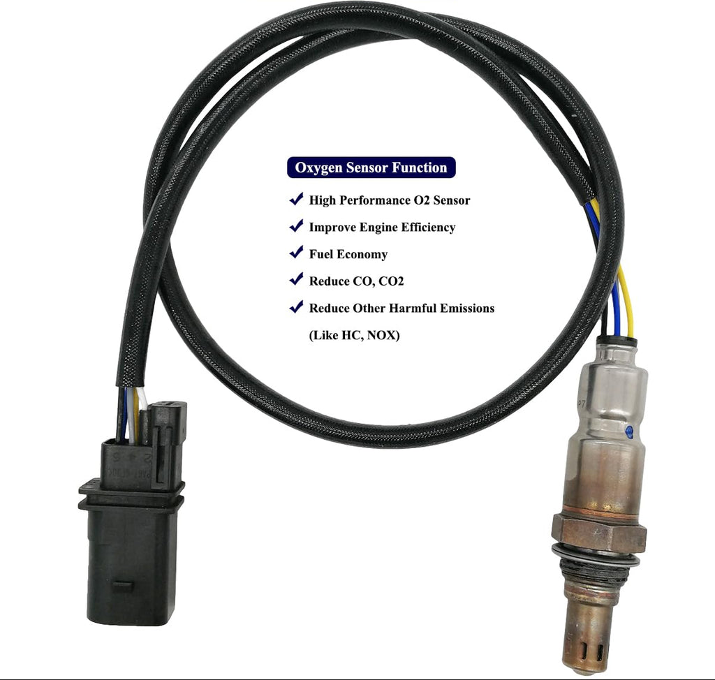 High-performance oxygen sensor with wiring harness to improve engine efficiency and reduce emissions