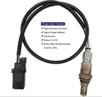 High-performance oxygen sensor with wiring harness to improve engine efficiency and reduce emissions