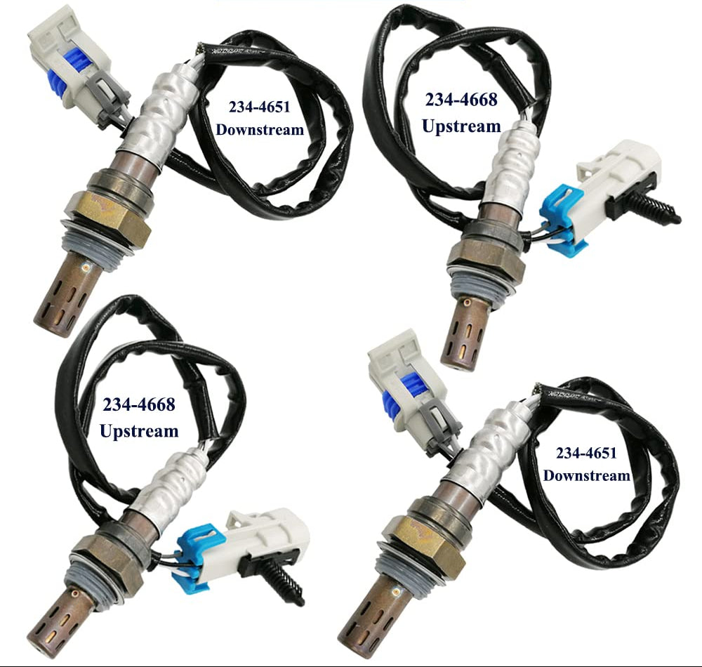 4Pcs Oxygen Sensor for Buic k Rainier, Chevro let Malibu Silverado SSR Trailblazer, Gmc Envoy Sierra, Isuzu Ascender, Pontia c G6 | 234-4668 234-4651