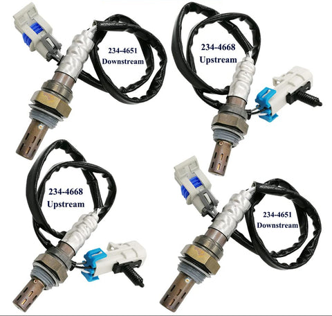 4Pcs Oxygen Sensor for Buic k Rainier, Chevro let Malibu Silverado SSR Trailblazer, Gmc Envoy Sierra, Isuzu Ascender, Pontia c G6 | 234-4668 234-4651