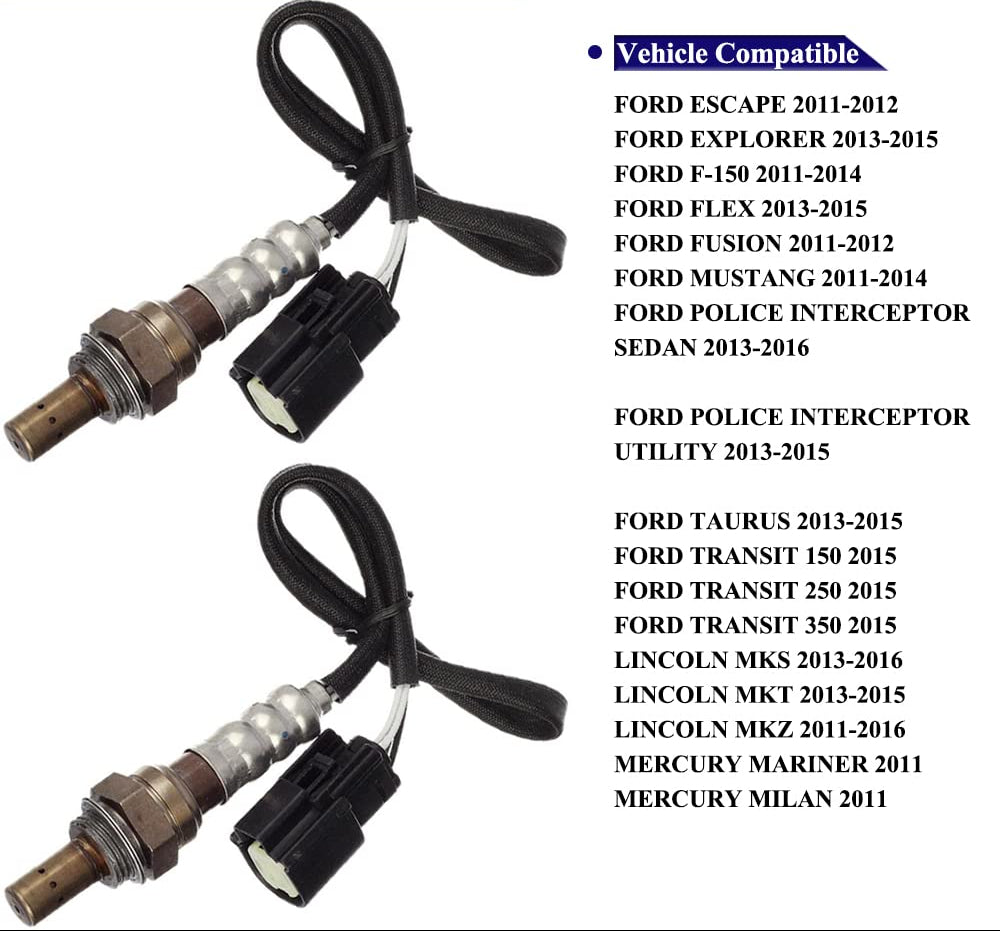 2Pcs Downstream O2 Sensor for Ford F-150 Explorer Mustang Police - 234-4490 BE5Z9G444A