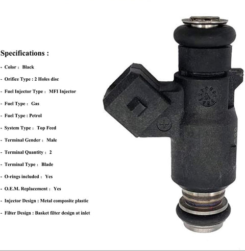 4Pcs Fuel Injector for Mercury Outboard 40HP-60HP 2-Stroke Marine | 25335288 892123002
