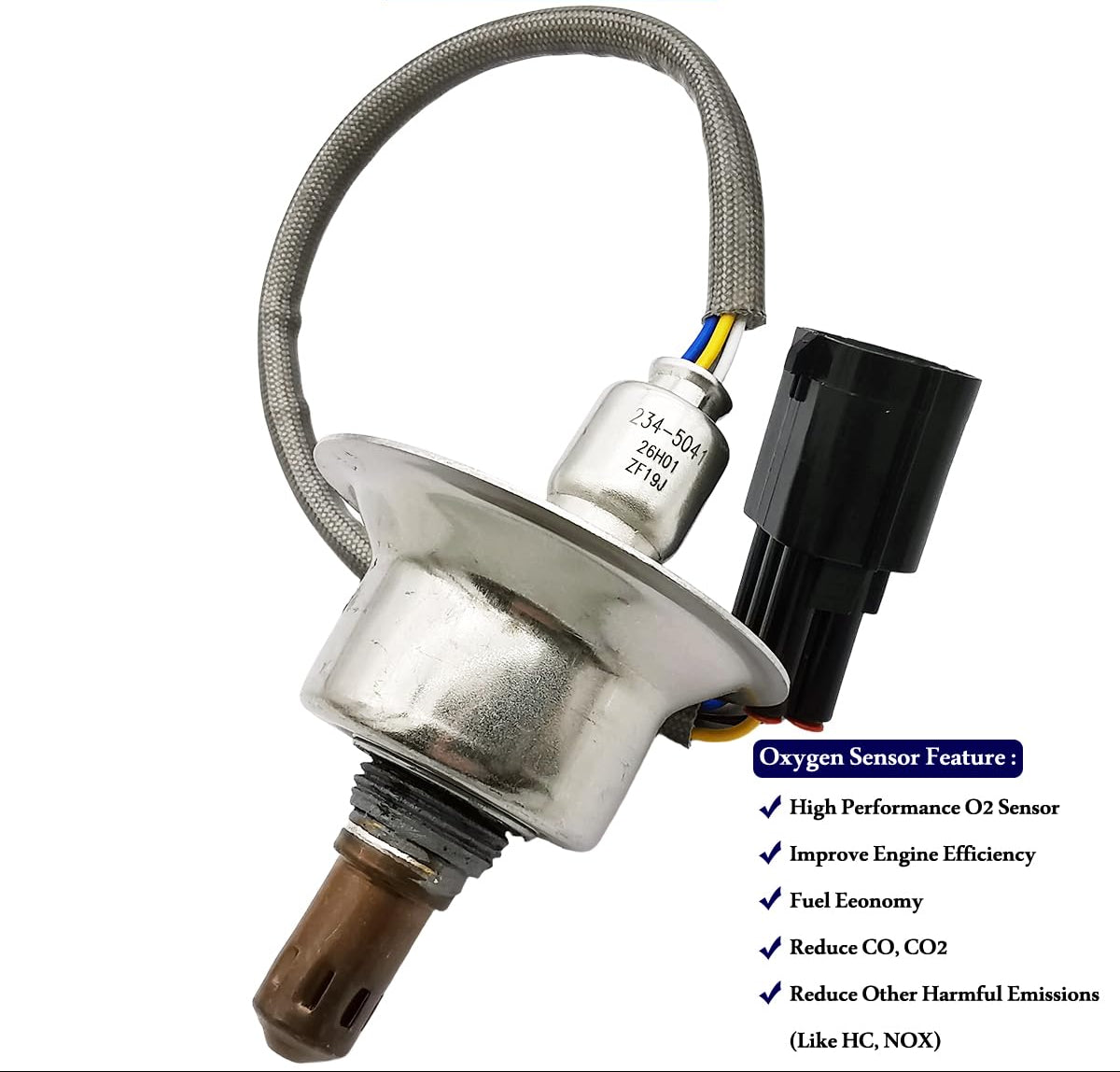 2Pcs Air Fuel Ratio & O2 Sensor for Mazda 3 2.0L 2.3L Turbo 2.5L (2010) | 234-5041 234-4467