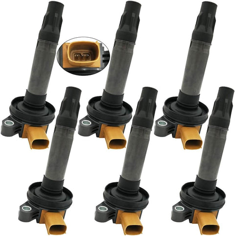6Pcs Ignition Coils for Ford Mustang Edge Flex Fusion Taurus F-150 Lincoln MKS 3.5L 3.7L | DG549, BL3Z12029C