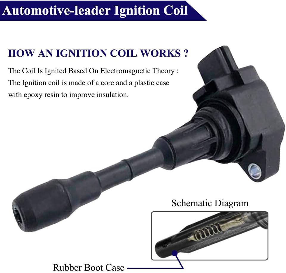 6Pcs Ignition Coil Pack for Nissan 370Z Infiniti G37 Q50 QX70 FX37 3.7L V6 | 22448-EY00A UF617