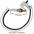 Car oxygen sensor with black wire 13.77 inch long, sensor length 3.93 inch, connector 2.08 inch