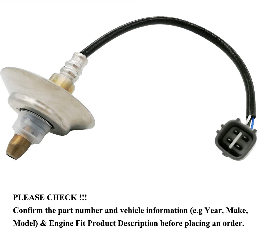 Automotive oxygen sensor with wire and connector for vehicle emissions control