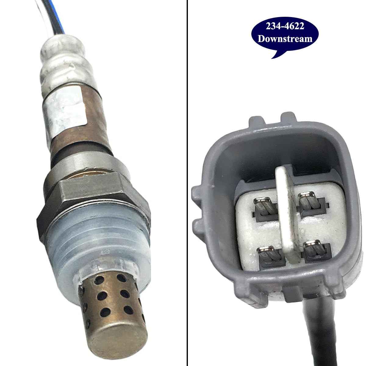OEM quality downstream oxygen sensor with 4-pin connector for automotive emissions control
