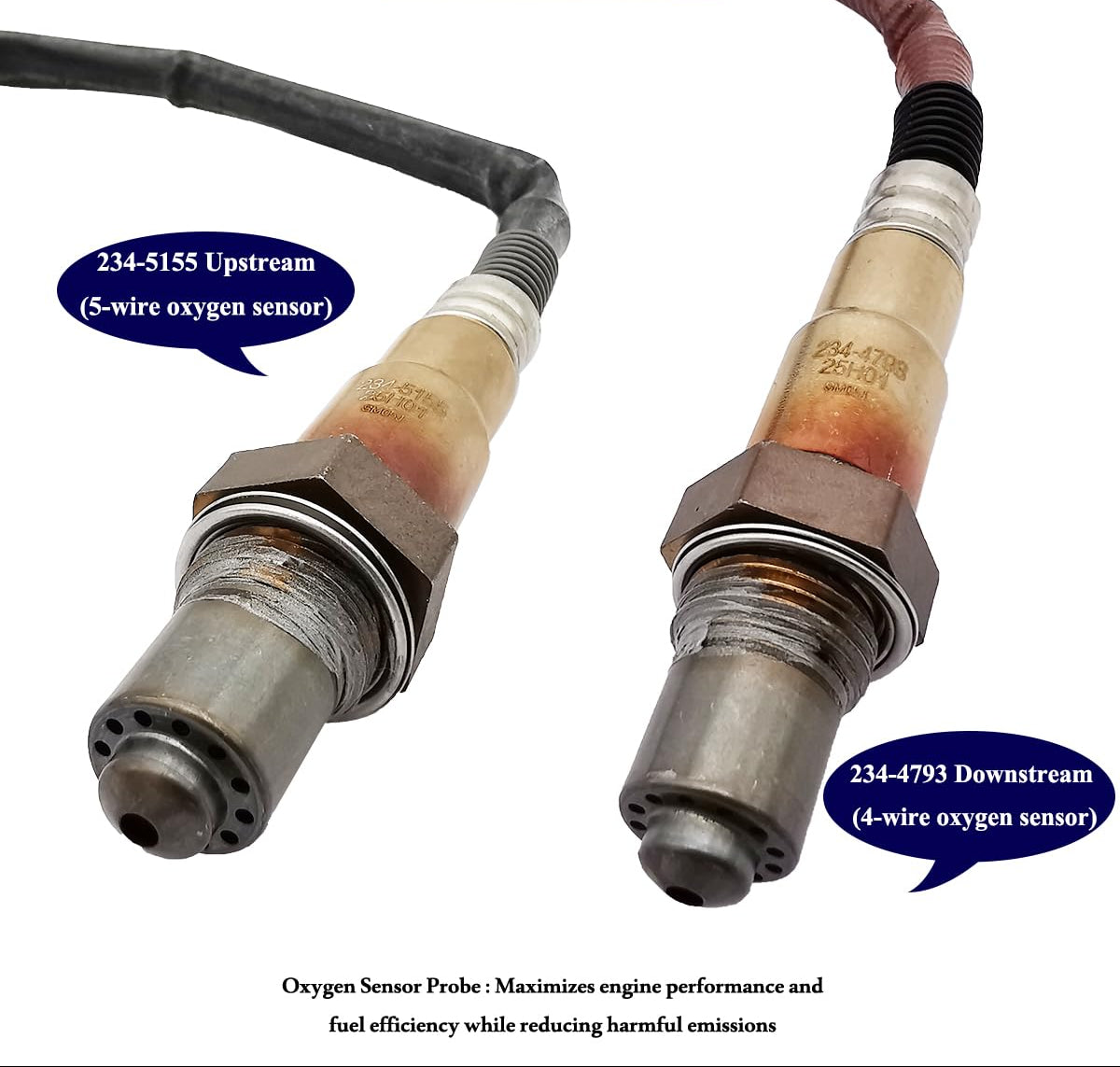 2Pcs O2 Sensor Up & Do for Jaguar XF 2.0L Turbo (2013-2015) 234-5155 234-4793