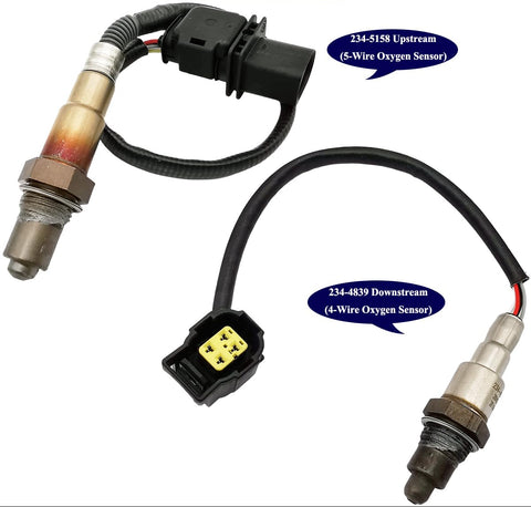 2Pcs Air Fuel Ratio & O2 Sensor for Mercedes CLA250 GLA250 & Infiniti QX30 2.0L Turbo | 234-5158 234-4839