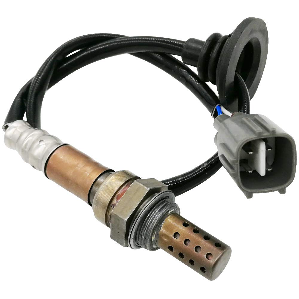 Automotive oxygen sensor with wiring harness and connector for vehicle exhaust system