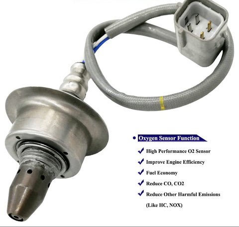 High performance automotive oxygen sensor with connector cable for improving engine efficiency and reducing emissions