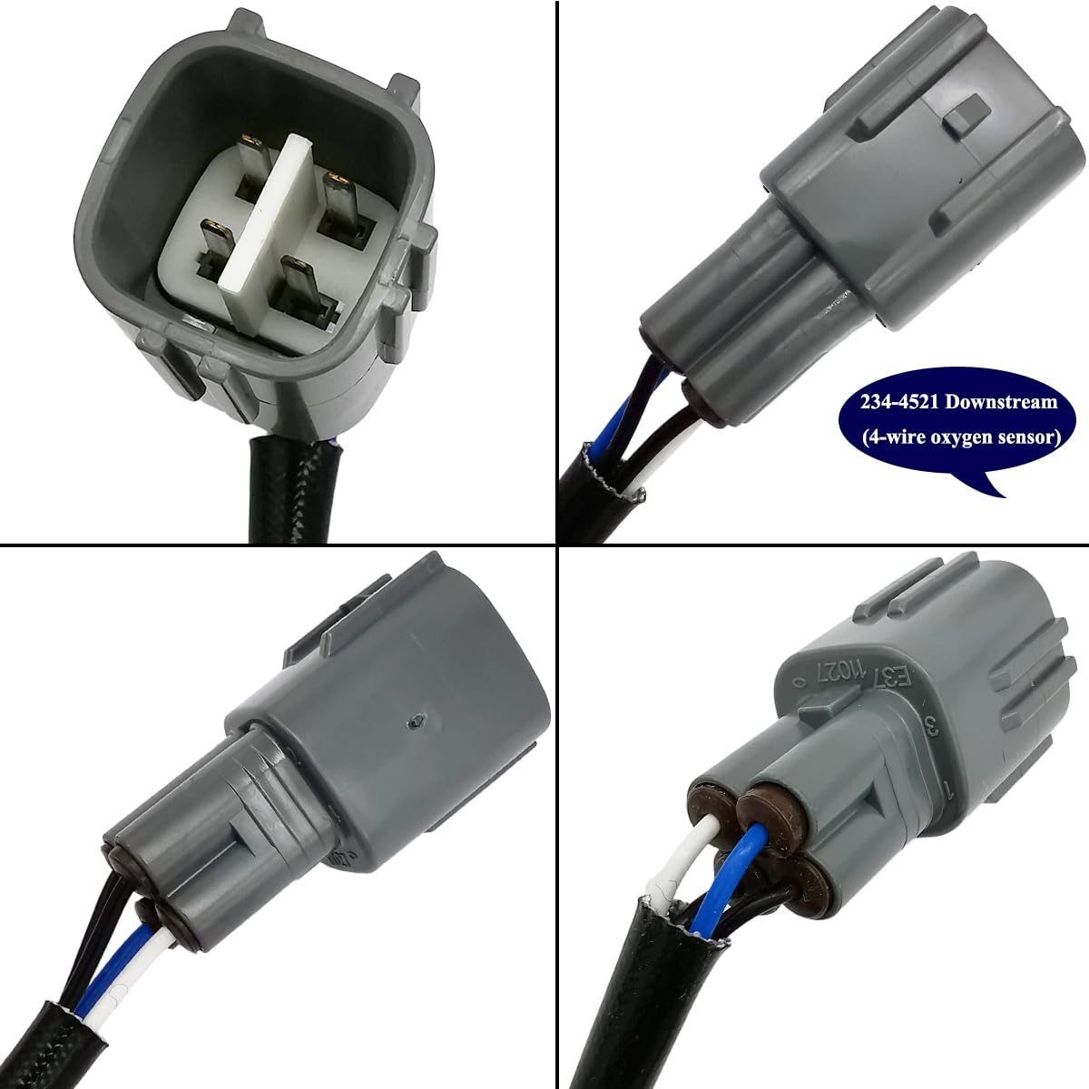 4Pcs 234-9051 234-9058 234-4518 234-4521 Upstream Downstream Oxygen O2 Sensor Replacement for 2006 2007 Lexus IS250 2.5L V6 Gas