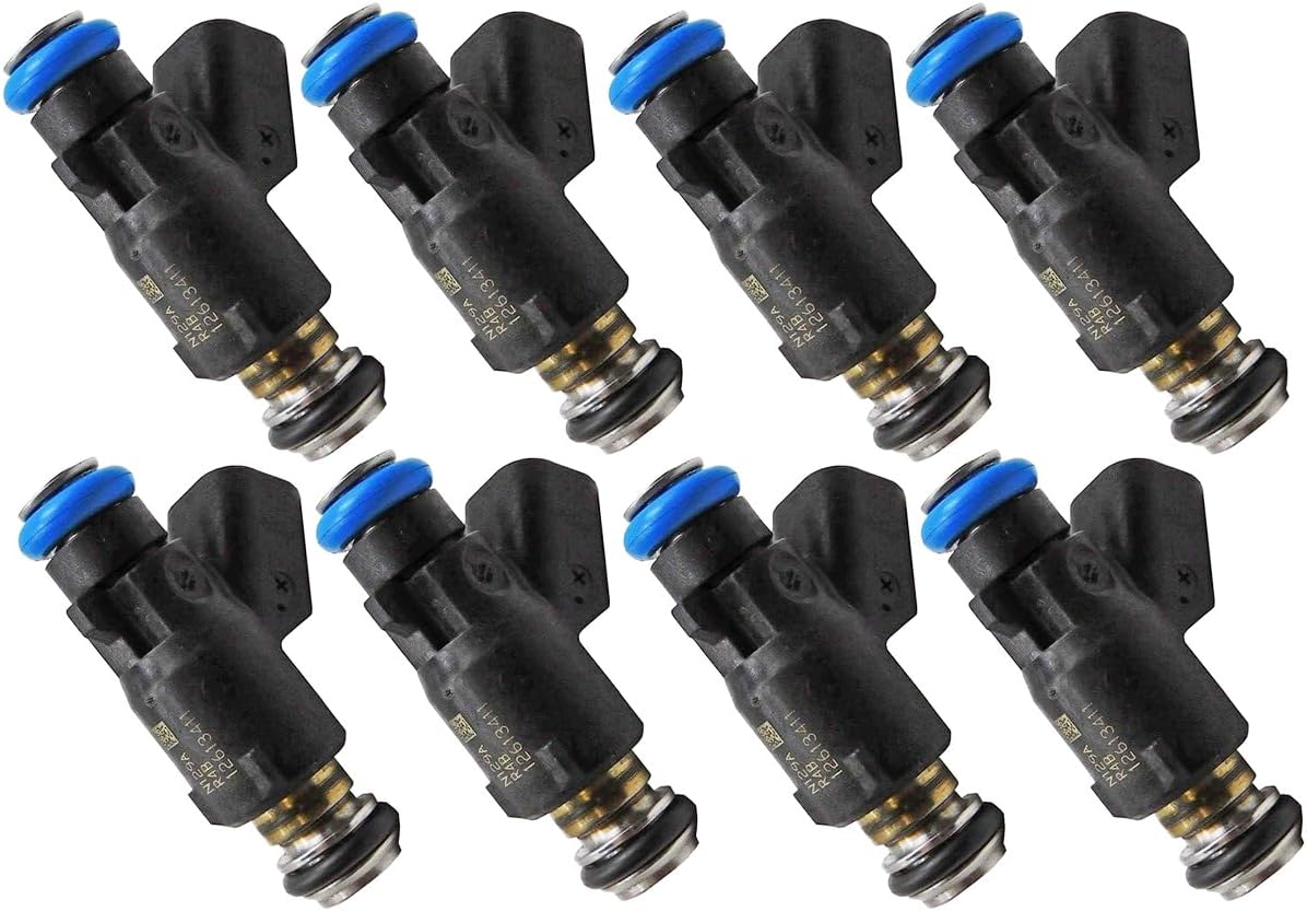 8Pcs 12613411 Fuel Injectors 6 Holes Disc Engine for Escalade, Avalanche Colorado Express Silverado Suburban Tahoe, Canyon Sierra Yukon Savana Hummer FJ1061, 217-3411