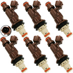 6Pcs Fuel Injector Kit for Toyota 4Runner Tacoma Tundra 3.4L V6 (1998-2004) | 23250-62040 FJ585