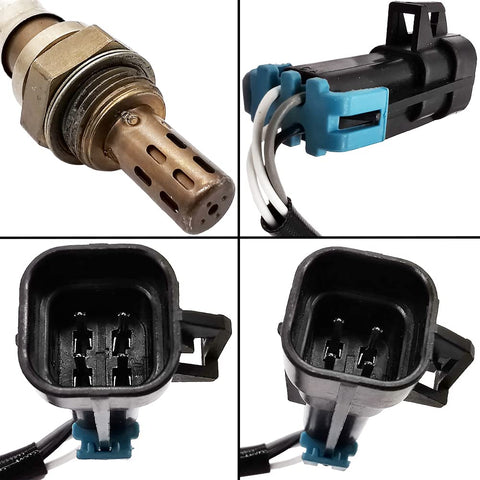 4Pcs 234-4012 234-4018 O2 Sensor Upstream Downstream Oxygen Sensor Replacement for GMC Sierra 1500 Chev-y Silverado 1999 2000 2001 2002