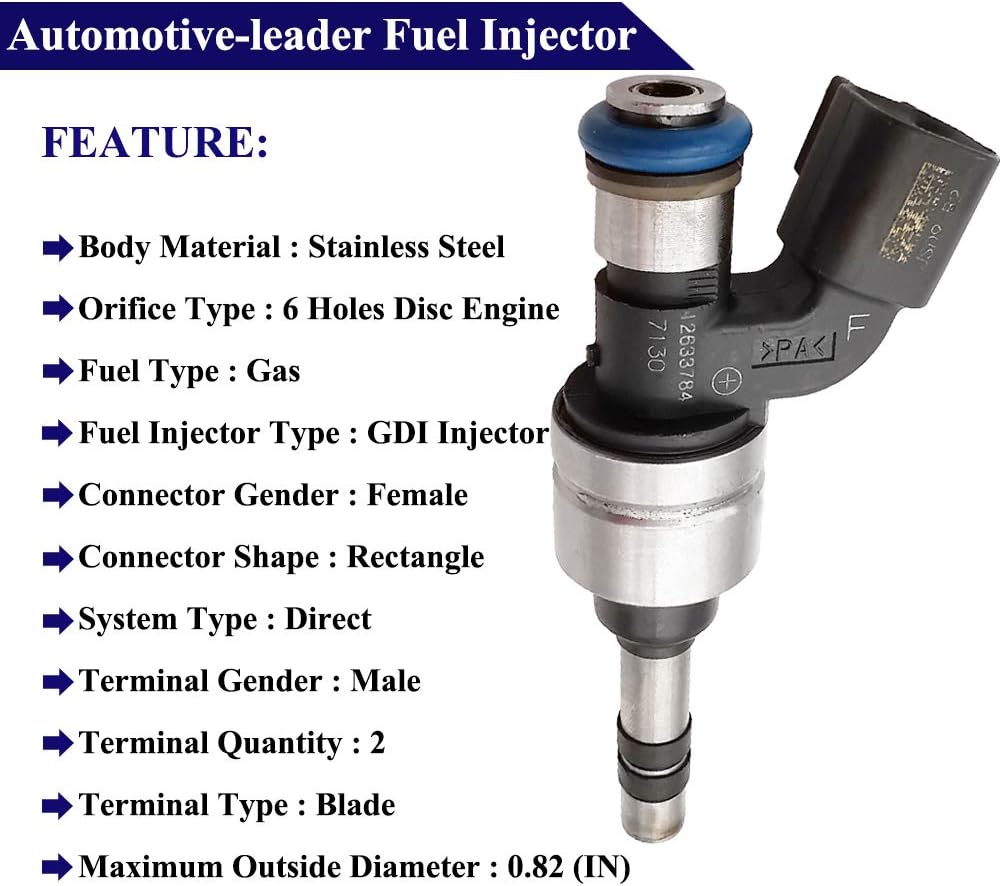 Suitable for 4Pcs Fuel Injectors for Buick LaCrosse Regal Chevy Equinox GMC Terrain 2.4L (10-17) | 12633784 FJ1154