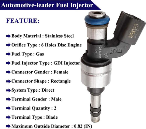 Suitable for 4Pcs Fuel Injectors for Buick LaCrosse Regal Chevy Equinox GMC Terrain 2.4L (10-17) | 12633784 FJ1154