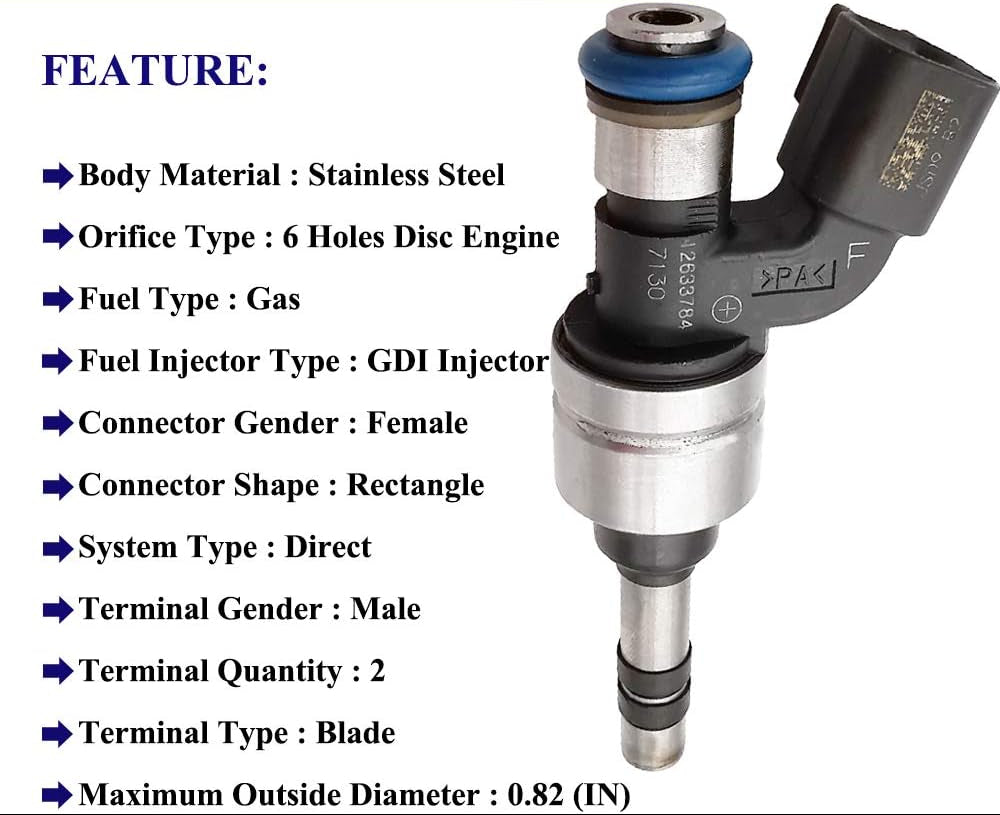 Suitable for Fuel Injector for Chevy Malibu Equinox GMC Terrain Buick 2.4L | FJ1154 12633784