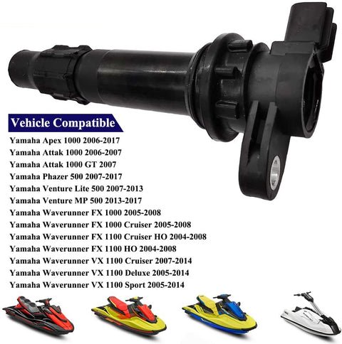 Suitable for 4Pcs Ignition Coil for Yamaha Waverunner FX1000 FX1100 AR210 SX210 | 6D3823100100