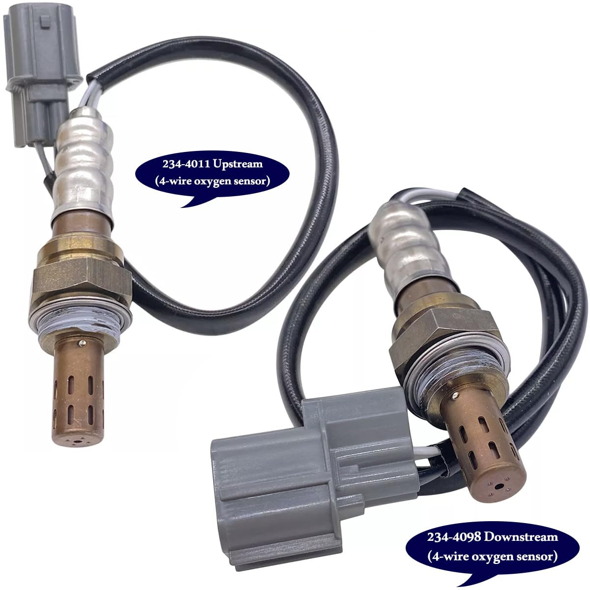 2Pcs 234-4011 234-4098 O2 Sensor Upstream Downstream for Honda 98-01 CR-V/EX 2.0L 97-01 CR-V/LX 2.0L 00-01 CR-V/SE 2.0L 99-00 Civic/Si 1.6L [B16A2 Engine Only] 250-24011 250-24105