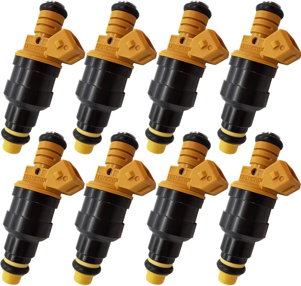 8Pcs 0280150943 Fuel Injectors 4 Holes for 1993-2003 Ford F150 F250 F350 E150 E250 E350 E450 Mustang Expedition Excursion Crown Victoria Bronco Econoline Lincoln 4.6L 5.0L 5.4L 5.8L
