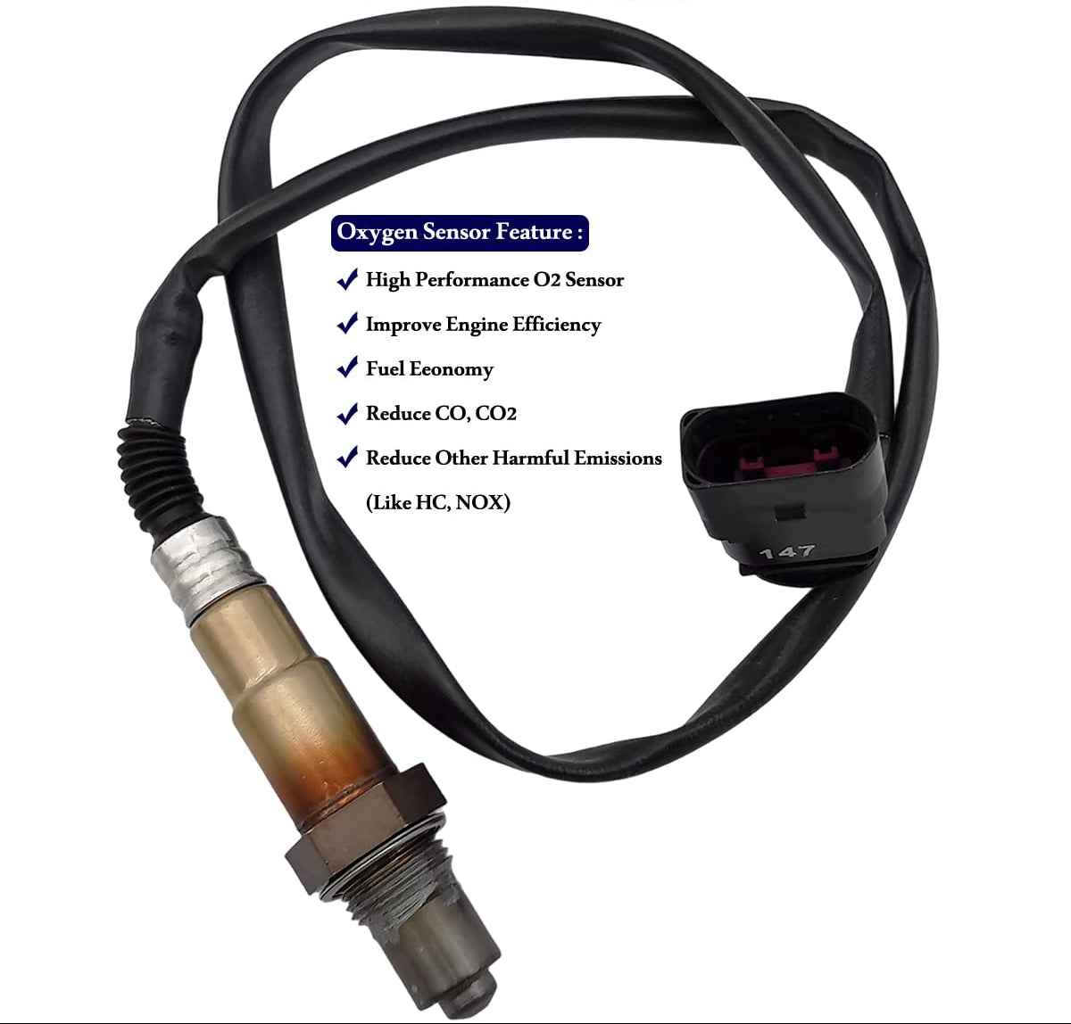 2Pcs Wideband A/F & O2 Sensor for Audi A4 A5 Q5 2.0T (2011-2018) 234-5019 234-4754