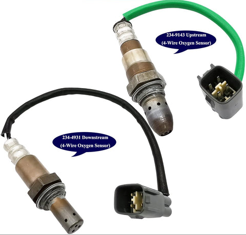 2Pcs 234-9143 234-4931 Upstream Downstream Right Oxygen O2 Sensor for Toyota 4Runner V6-4.0L 2015 2016 2017 2018 2019 89467-0E270 89465-35780