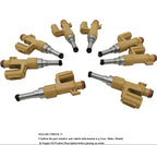Suitable for 8Pcs Fuel Injectors 12 Holes for Lexus GX460 LX570 Toyota Tundra Sequoia Land Cruiser 4.6L 5.7L | 23250-0S020 FJ1054