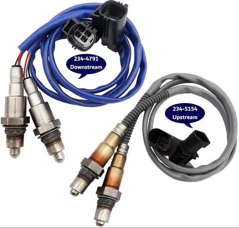 4Pcs Upstream Downstream Oxygen O2 Sensor for Jaguar F-Type 2016-2018 XE XF XJ 3.0L 234-5154 234-4791 C2D24756 C2D23702
