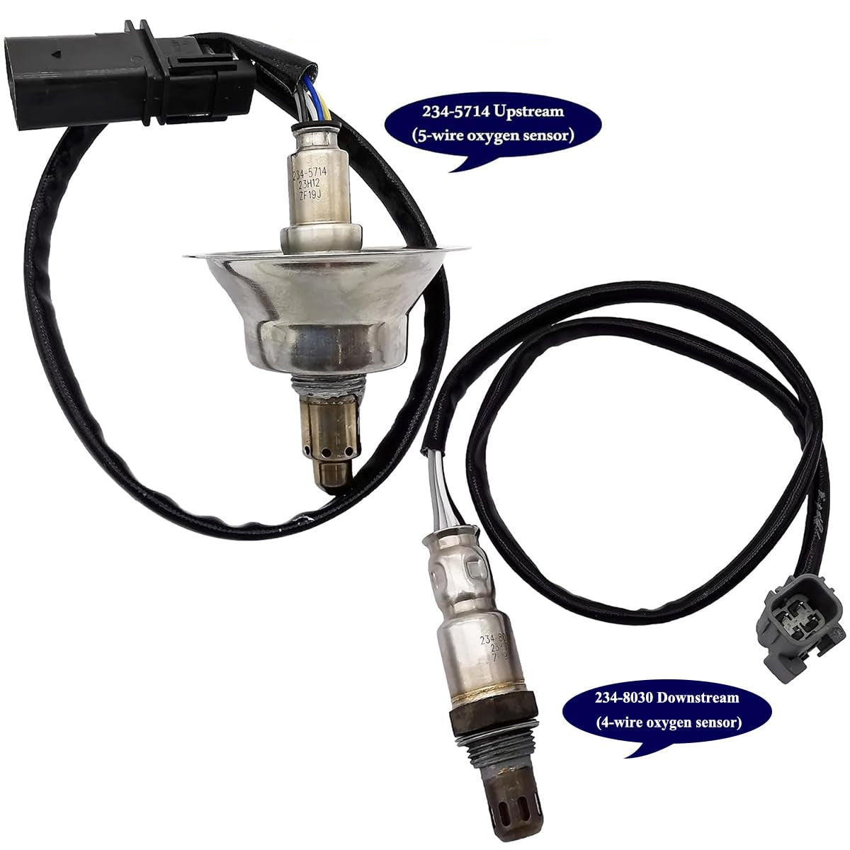 2Pcs O2 Sensor Set for Hyundai Sonata Kia Optima Sorento 2.4L (2015-2019) | 234-5714 234-8030