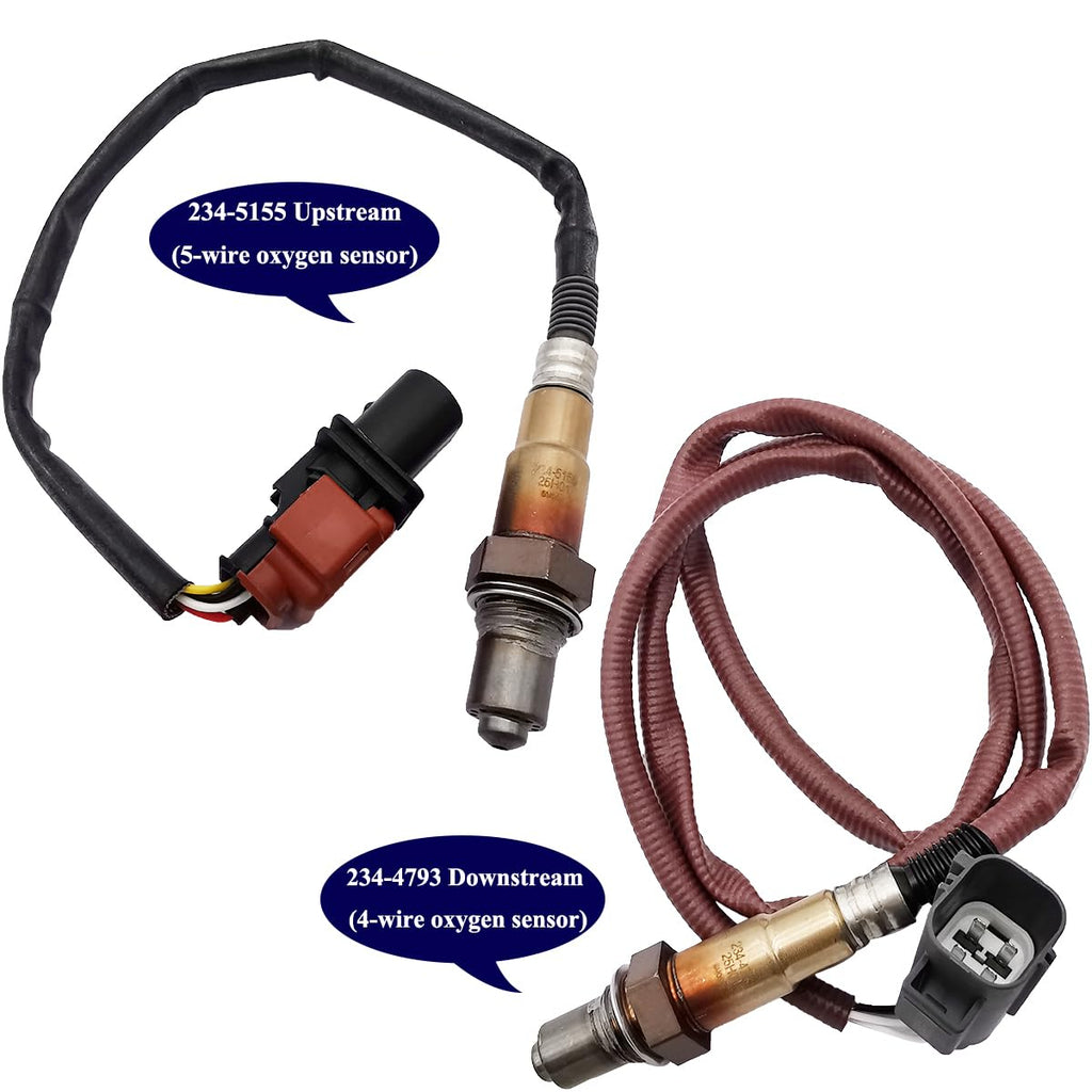 2Pcs O2 Sensor Up & Do for Jaguar XF 2.0L Turbo (2013-2015) 234-5155 234-4793