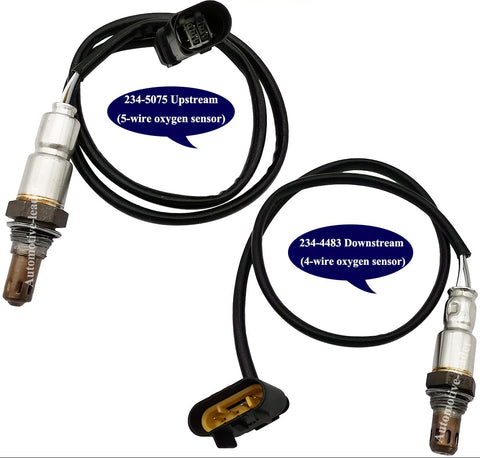 2Pcs O2 Sensor Upstream & Downstream for Fiat 500 1.4L & 1.4L Turbo (2012-2017) | 234-5075 234-4483