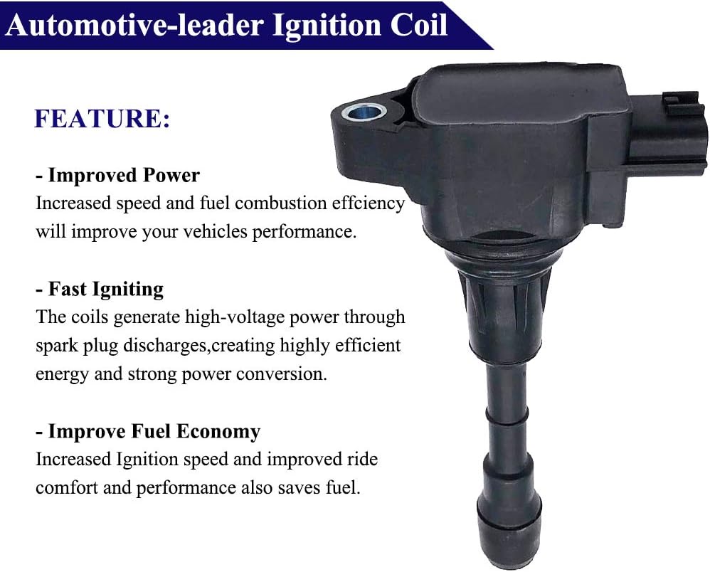 6Pcs Ignition Coil Pack for Nissan 370Z Infiniti G37 Q50 QX70 FX37 3.7L V6 | 22448-EY00A UF617