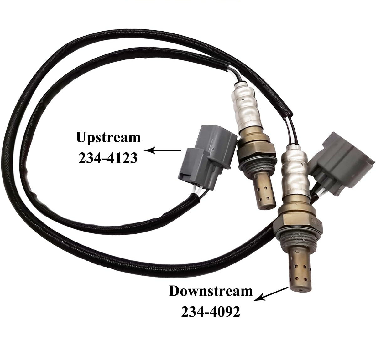 2Pcs O2 Sensor Upstream & Downstream for Honda Civic 1.7L (D17A7 Engine Only) 234-4092 234-4123