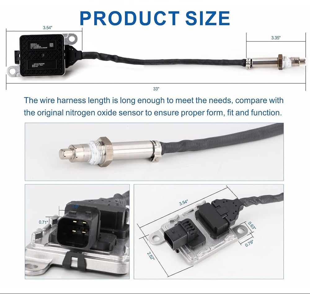 Suitable for 2Pcs NOx Sensor Set for Freightliner Cascadia Western Star DD13 DD15 Engine | A0101532228 A0101532328