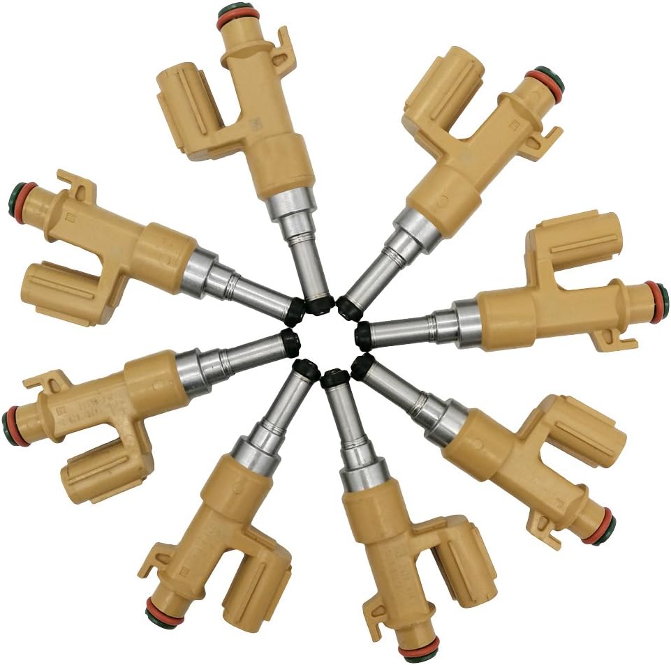 Suitable for 8Pcs Fuel Injectors 12 Holes for Lexus GX460 LX570 Toyota Tundra Sequoia Land Cruiser 4.6L 5.7L | 23250-0S020 FJ1054