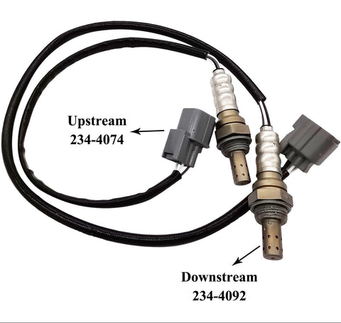 Suitable for 2Pcs O2 Sensor Up/Down for Honda Civic 1.7L (D17A1 Engine Only) | 234-4074 234-4092