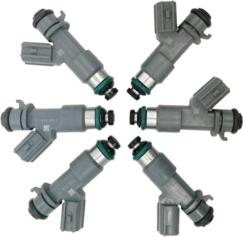 6Pcs Fuel Injectors for Honda Accord Pilot Acura MDX RDX 3.5L 3.7L (2008-2012) | 16450-R70-A01, FJ982