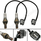 Pair of OEM oxygen sensors with wiring harness and connectors for automotive engine emission control