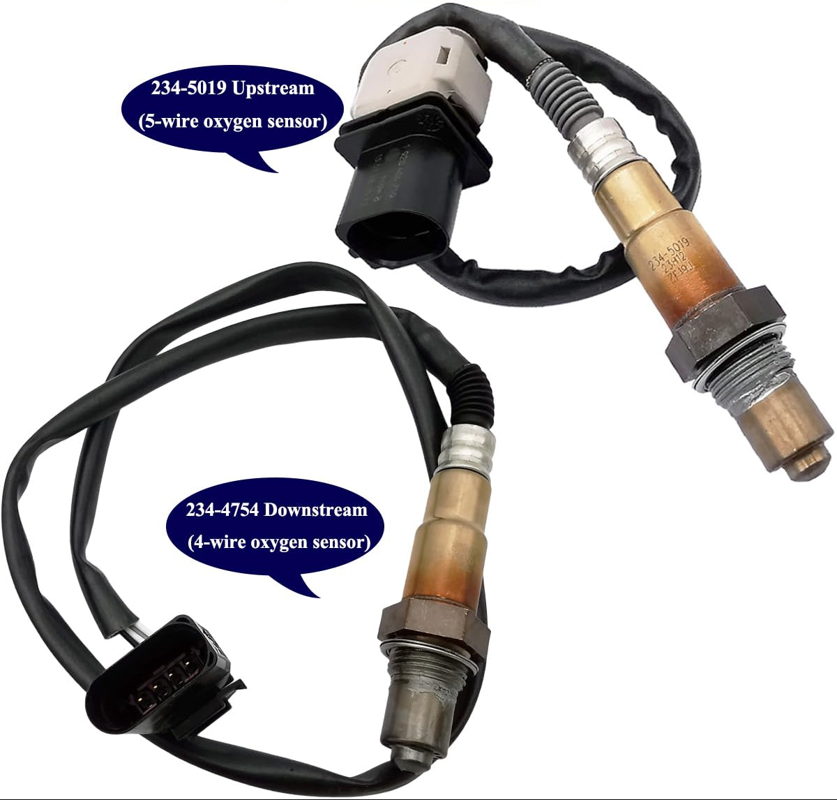 2Pcs Wideband A/F & O2 Sensor for Audi A4 A5 Q5 2.0T (2011-2018) 234-5019 234-4754