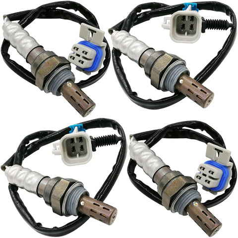 4Pcs Oxygen Sensor for Buic k Rainier, Chevro let Malibu Silverado SSR Trailblazer, Gmc Envoy Sierra, Isuzu Ascender, Pontia c G6 | 234-4668 234-4651