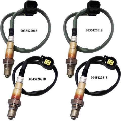 4Pcs Oxygen Sensor Set for Mercedes Benz C300 E350 ML350 (W204/W212) | 0035427018 0045420818