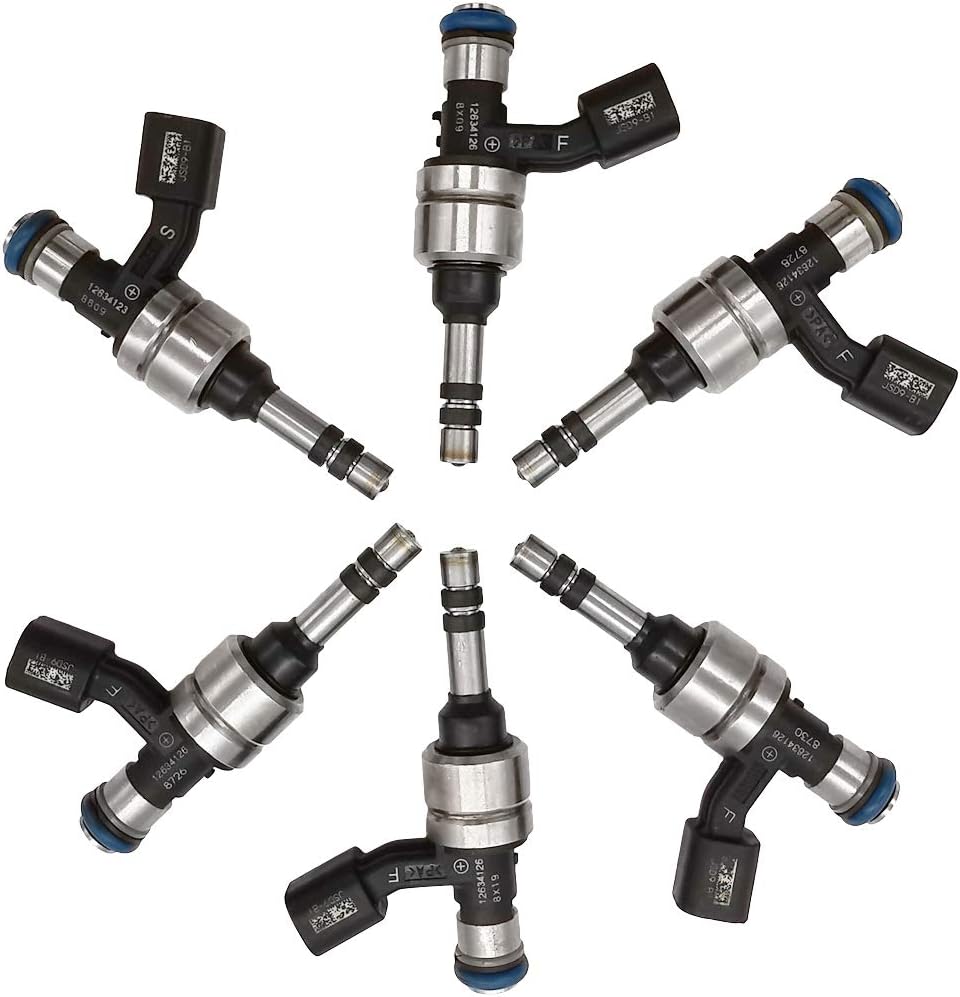 6Pcs Fuel Injectors for Cadillac CTS SRX Chevy Camaro GMC Canyon 3.0L 3.6L | 12634126, FJ1157