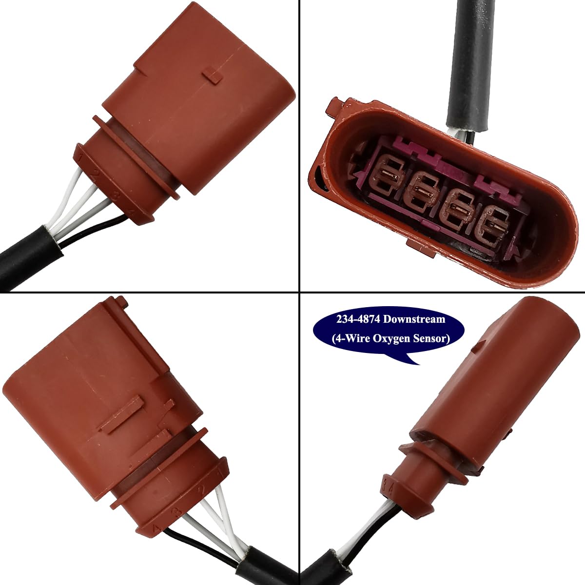 4Pcs 234-5115 234-4874 Upstream Downstream Oxygen O2 Sensor Replacement for VW Touareg 4.2L V8 2004-2007, for Audi A8 Quattro 4.2L V8 2004-2006 17351 16978