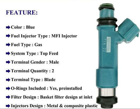 Suitable for 4Pcs Fuel Injectors Nozzles for Mazda 2 GS GX Sport Touring 1.5L (2011-2014) | FJ1194 297500-0460